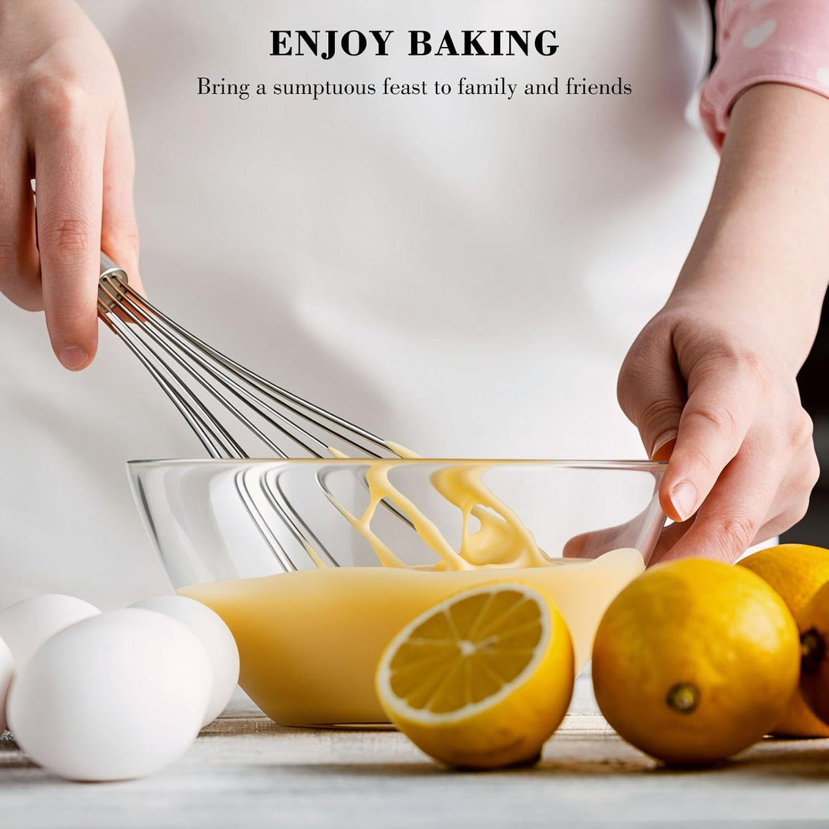 Stainless Steel Whisk Set 8" 10" 12" Kitchen Whisk Balloon Whisk Kitchen Wisk Wire Whisks for Cooking, Whisking, Blending, Beating, Stirring-3 Pack…