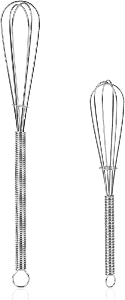 Stainless Steel Whisk Set 8" 10" 12" Kitchen Whisk Balloon Whisk Kitchen Wisk Wire Whisks for Cooking, Whisking, Blending, Beating, Stirring-3 Pack…