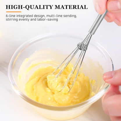 Stainless Steel Whisk Set 8" 10" 12" Kitchen Whisk Balloon Whisk Kitchen Wisk Wire Whisks for Cooking, Whisking, Blending, Beating, Stirring-3 Pack…
