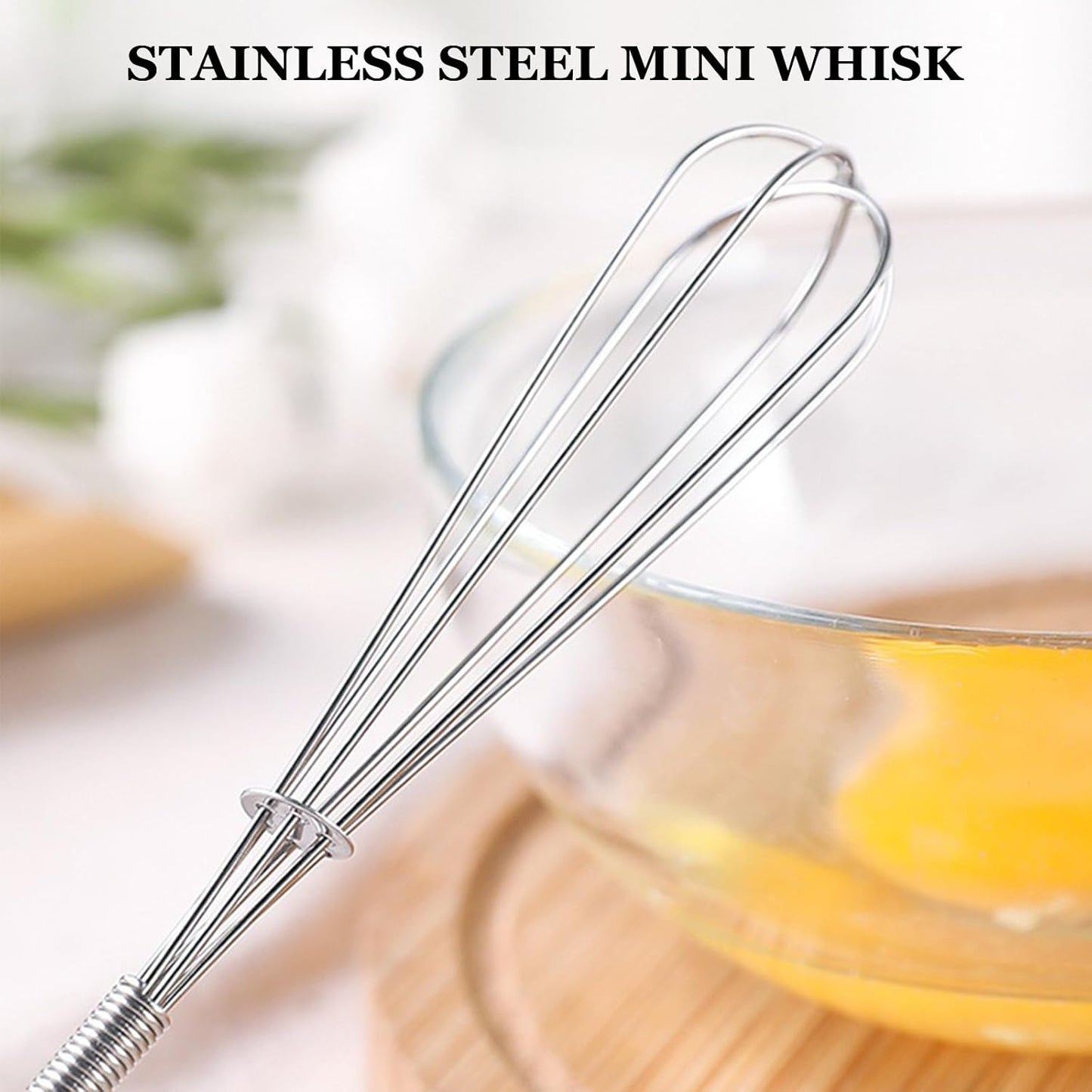 Stainless Steel Whisk Set 8" 10" 12" Kitchen Whisk Balloon Whisk Kitchen Wisk Wire Whisks for Cooking, Whisking, Blending, Beating, Stirring-3 Pack…