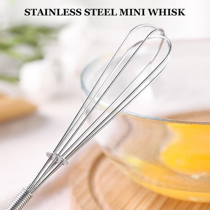 Stainless Steel Whisk Set 8" 10" 12" Kitchen Whisk Balloon Whisk Kitchen Wisk Wire Whisks for Cooking, Whisking, Blending, Beating, Stirring-3 Pack…