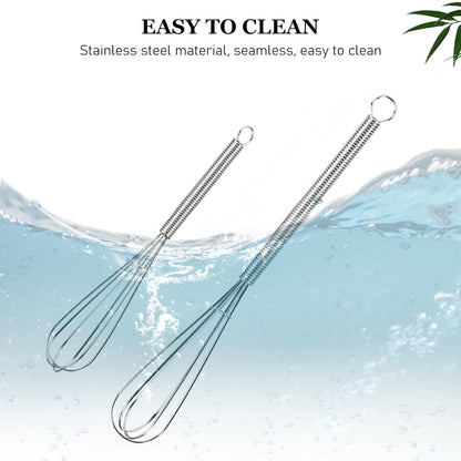 Stainless Steel Whisk Set 8" 10" 12" Kitchen Whisk Balloon Whisk Kitchen Wisk Wire Whisks for Cooking, Whisking, Blending, Beating, Stirring-3 Pack…