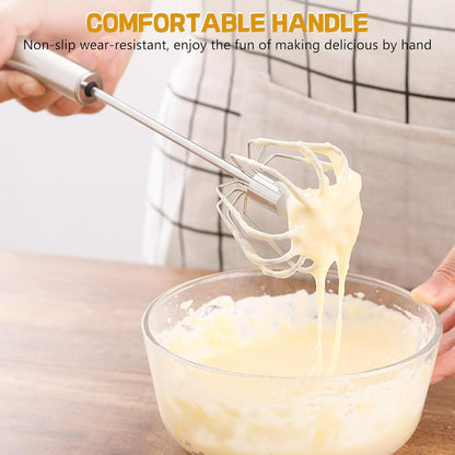 Stainless Steel Whisk Set 8" 10" 12" Kitchen Whisk Balloon Whisk Kitchen Wisk Wire Whisks for Cooking, Whisking, Blending, Beating, Stirring-3 Pack…