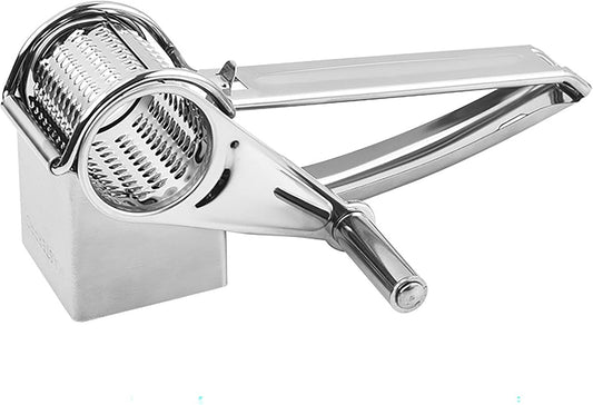 Rotating Cheese Slicer, 7.8 Inch x 4.5 Inch x 3.2 Inch Stainless Steel Grater Shred Machine for Vegetables, Cheese and Lemon (1)