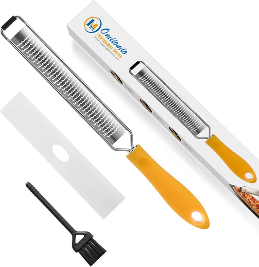 Lemon Zester & Heavy Duty Cheese Grater & Vegetable Grater — Parmesan Cheese Lemon, Garlic, Nutmeg, Chocolate, Fruits, Vegetables, Ginger - Cheese Shredder & Stainless Steel Grater