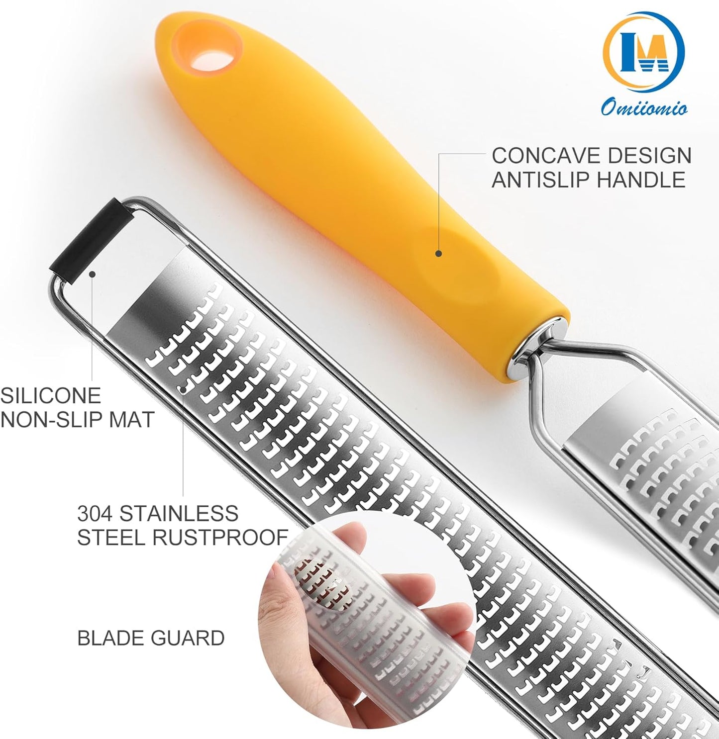 Lemon Zester & Heavy Duty Cheese Grater & Vegetable Grater — Parmesan Cheese Lemon, Garlic, Nutmeg, Chocolate, Fruits, Vegetables, Ginger - Cheese Shredder & Stainless Steel Grater