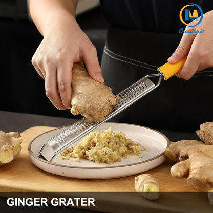 Lemon Zester & Heavy Duty Cheese Grater & Vegetable Grater — Parmesan Cheese Lemon, Garlic, Nutmeg, Chocolate, Fruits, Vegetables, Ginger - Cheese Shredder & Stainless Steel Grater