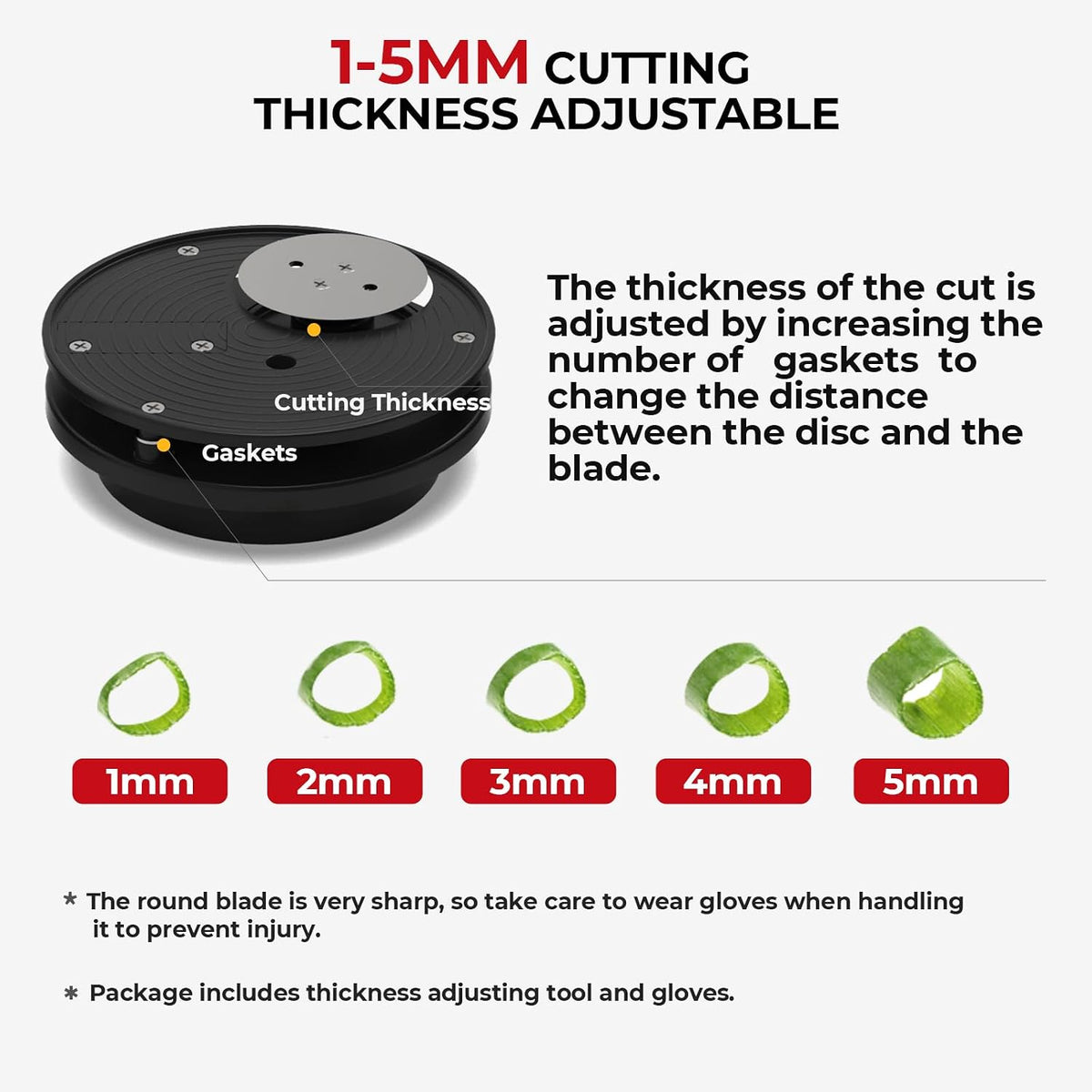 Electric Vegetable Chopper, 200W Commercial Vegetable Slicer, Scallion Cutter Food Processor With 3 Feed Ports, 1-5mm Adjustable Thickness, 6000RPM For Onion Garlic Ginger Chili Potato,110V