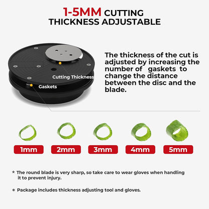 Electric Vegetable Chopper, 200W Commercial Vegetable Slicer, Scallion Cutter Food Processor With 3 Feed Ports, 1-5mm Adjustable Thickness, 6000RPM For Onion Garlic Ginger Chili Potato,110V