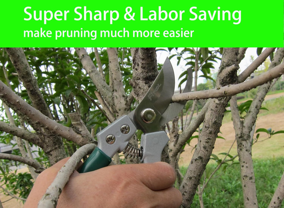 Floral Pruning Shears, Aluminium Handle With Stainless Steel Needle Nose Blade, for Arranging Flowers, Trimming Plants and Harvesting Herbs, Fruits or Vegetables, Florist Scissors 8-Inch (Straight)