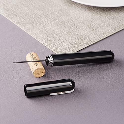 Wine Bottle Opener, Air Pressure Wine Corkscrew With Cutting Wine Bottle Foil Knife, Effortlessly Open Wine Bottles Without Damaging Corks, Easy-to-Use(Red)