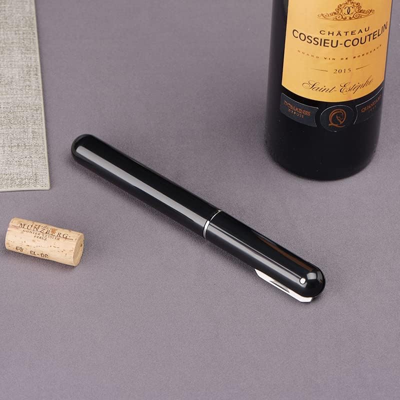 Wine Bottle Opener, Air Pressure Wine Corkscrew With Cutting Wine Bottle Foil Knife, Effortlessly Open Wine Bottles Without Damaging Corks, Easy-to-Use(Red)