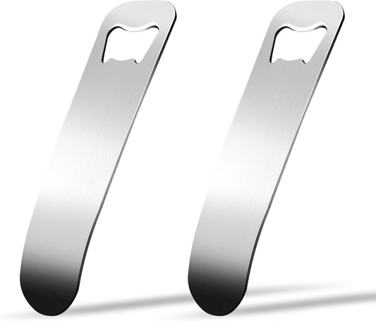 2 Pcs Stainless Steel Beer, Soda and Pop Can Openers, Tab Lifters | Bar Accessory; Ergonomic Non-Slip Grip; Rust-Proof; Dishwasher Safe