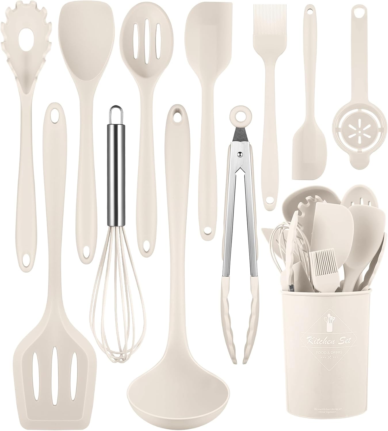 Blue Kitchen Utensils Set-12 Pieces Silicone Cooking Utensils Set | Dishwasher Safe 392°F Heat Resistant Spatula Set Kitchen Utensil Set for Nonstick Cookware,Best Kitchen Tools with Holder