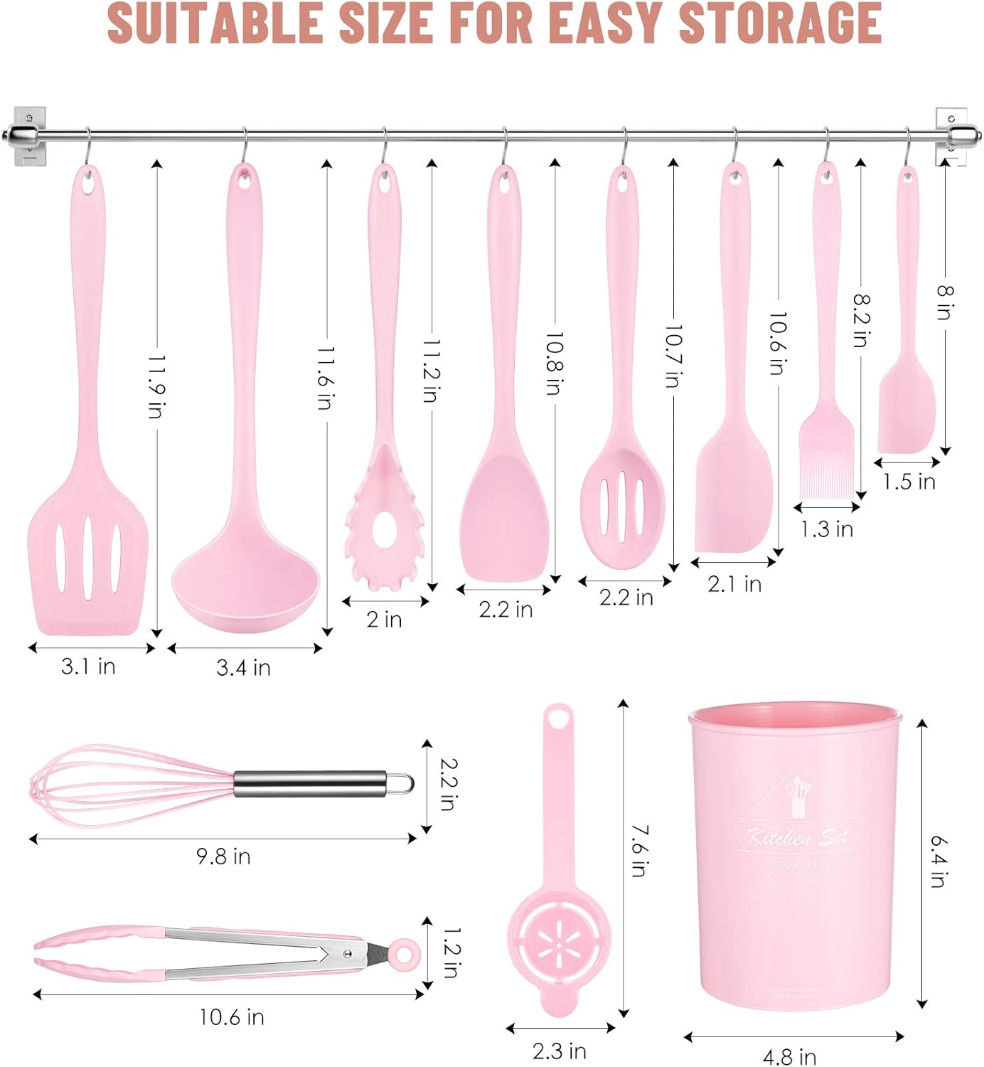 Blue Kitchen Utensils Set-12 Pieces Silicone Cooking Utensils Set | Dishwasher Safe 392°F Heat Resistant Spatula Set Kitchen Utensil Set for Nonstick Cookware,Best Kitchen Tools with Holder