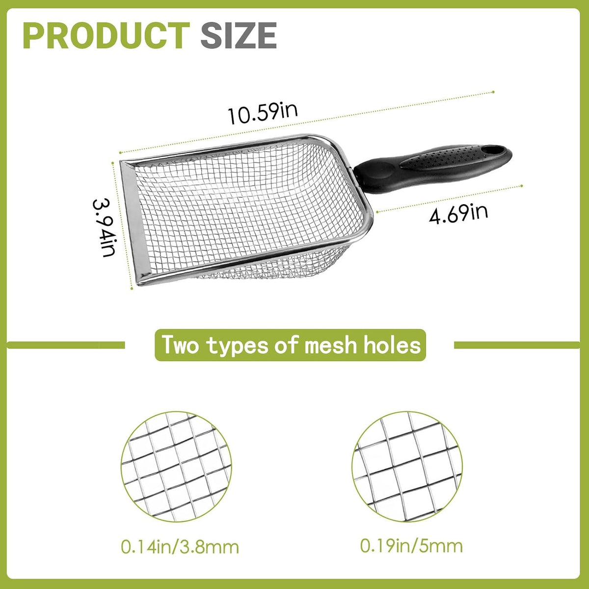 2 Pcs Gardening Soil Sifter, Handheld Shovel, Garden Sieve with Handle