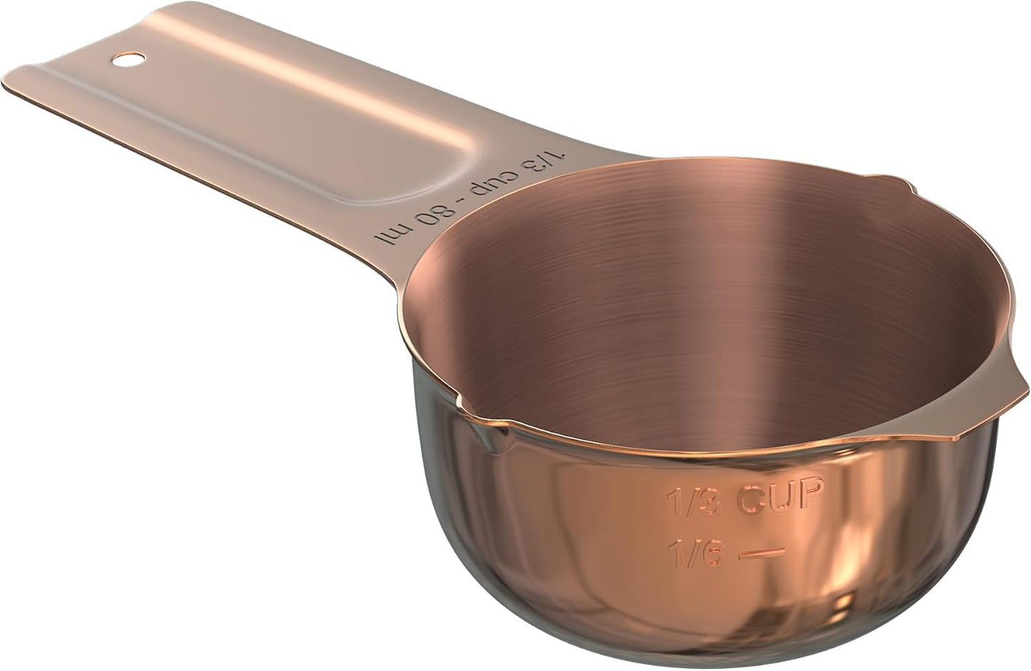 Color Up 2 Cup Measuring Cup, 480ml Stainless Steel Metal, Easy-Pour Spouts, Engraved Markings, Flat Base, Dishwasher Safe, for Dry and Liquid Ingredients