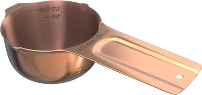 Color Up 2 Cup Measuring Cup, 480ml Stainless Steel Metal, Easy-Pour Spouts, Engraved Markings, Flat Base, Dishwasher Safe, for Dry and Liquid Ingredients