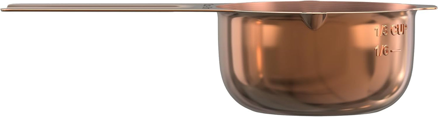 Color Up 2 Cup Measuring Cup, 480ml Stainless Steel Metal, Easy-Pour Spouts, Engraved Markings, Flat Base, Dishwasher Safe, for Dry and Liquid Ingredients