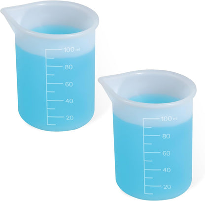 2Pcs Silicone Laundry Detergent Cup, Laundry Detergent Measuring Cup, Silicone Dispenser Cups Reusable for Liquid Flexible Washable Liquid Measuring Cups for Home, Dormitory, Hotel