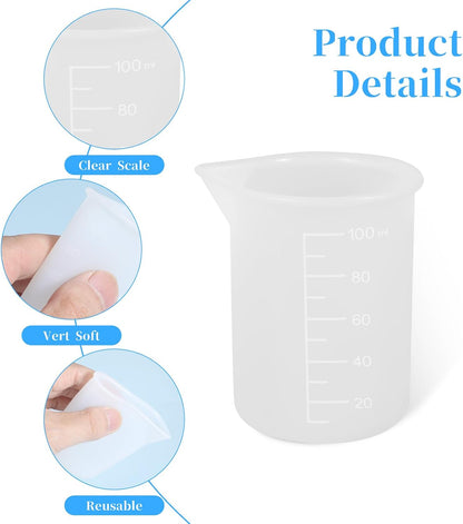 2Pcs Silicone Laundry Detergent Cup, Laundry Detergent Measuring Cup, Silicone Dispenser Cups Reusable for Liquid Flexible Washable Liquid Measuring Cups for Home, Dormitory, Hotel