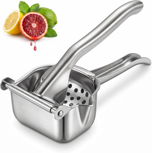 Hand Juicer Squeezer, Heavy Duty Stainless Steel Manual Citrus Juicer Press, for Lime Orange Grapefruit Tangerine, Easy Clean & Dishwasher Safe