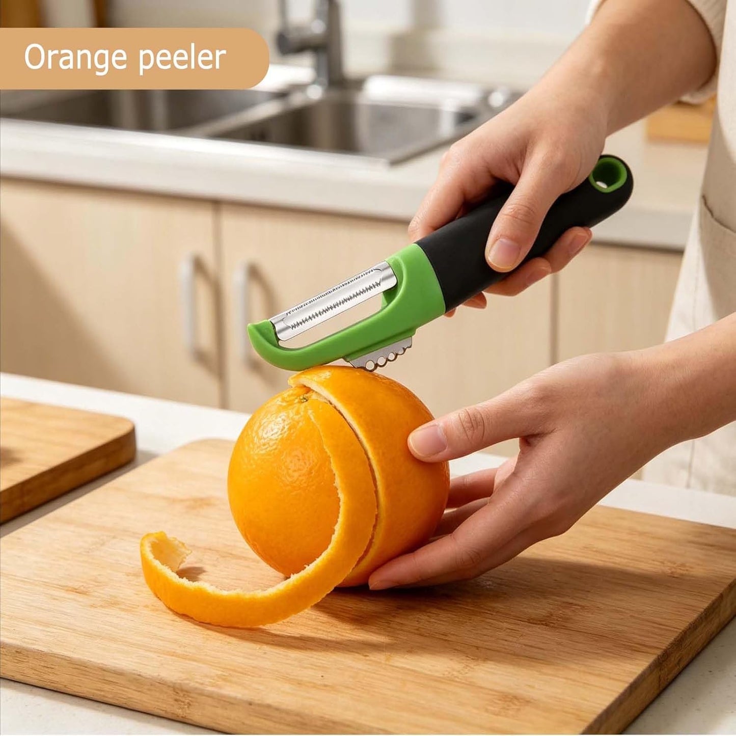 Vegetable Peeler Anti-slip handle Stainless Steel for Potato Apple | Multifunctional Peeler,Sharp Blade,Silicone Handle,Built-in Potato Eye Remover,for Citrus Cucumber Pumpkin,Dishwasher Safe