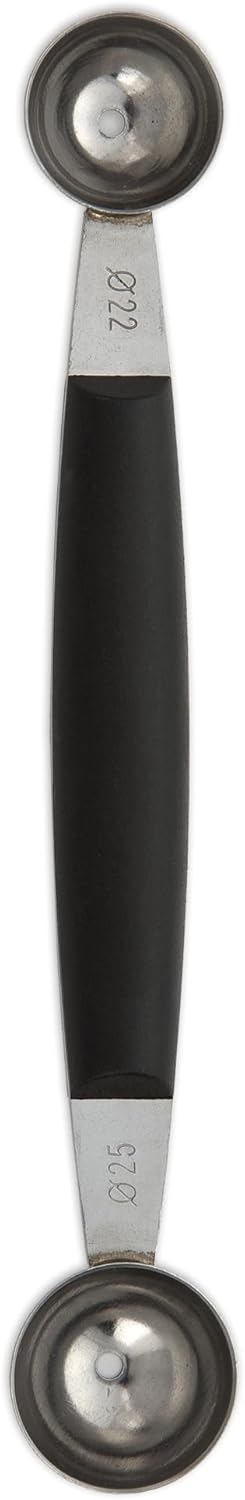 Professional Gadgets - Doble Melon Baller - 1" Stainless Steel - Polypropylene Black Handle - Perfect for Melons and More - 7'' Serie, Your Ultimate Kitchen Companion!