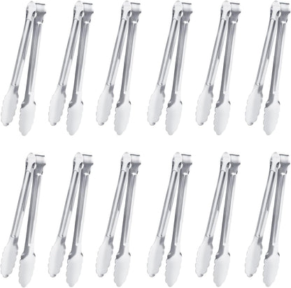 6 Pack Serving Tongs Kitchen Tongs, Buffet Tongs, Stainless Steel Food Tong Serving Tong, small tongs