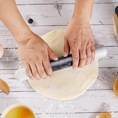 French Marble Rolling Pin.12" for Baking-Non-Stick Baking Roller