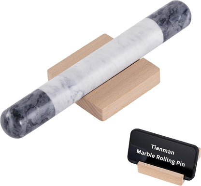French Marble Rolling Pin.12" for Baking-Non-Stick Baking Roller