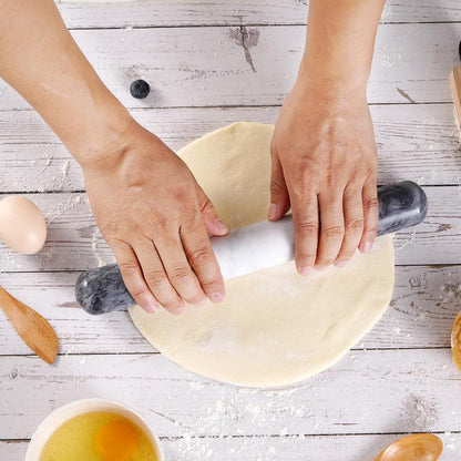 French Marble Rolling Pin.12" for Baking-Non-Stick Baking Roller