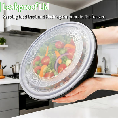 ZAVOOS 8 Pack 165 Oz Plastic Serving Bowls with Lids