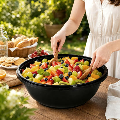 ZAVOOS 8 Pack 165 Oz Plastic Serving Bowls with Lids