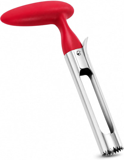 Premium Apple Corer Tool - Easy to Use & Clean, Ultra Sharp, Sturdy Ergonomic Handle - Durable Corer Remover for Baking & More (Gray)