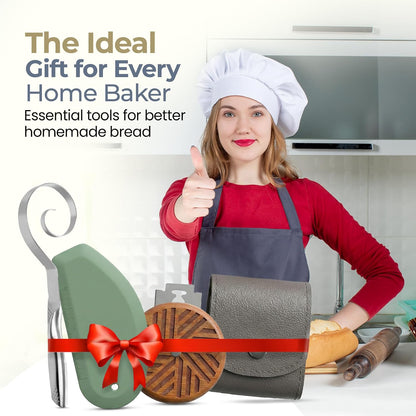 Seamless Dough Whisk, Stainless Steel Danish Dough Wisk, 9" Bread Whisk for Sourdough, Cookies, Pizza, Pastry, Dishwasher Safe Dough Hook
