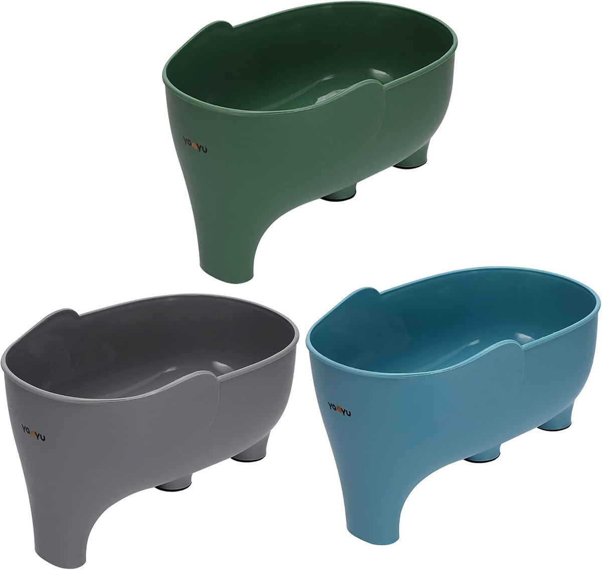 Vegetables Washing Basket Elephant Drainage Basket Fruit Basket for Draining Pasta Noodles Kitchen, PP Material, 22x14x10cm (Pink)