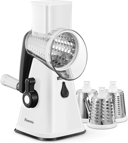 Rotary Cheese Grater with Handle, Vegetable Cheese Grater