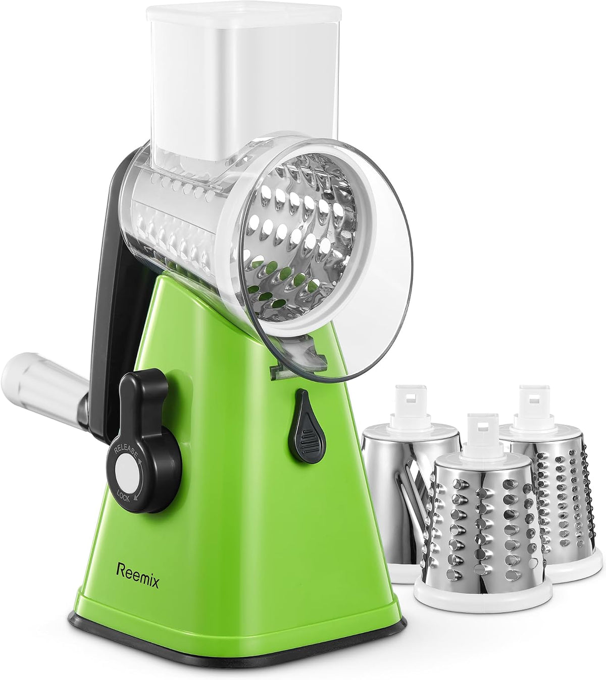 Rotary Cheese Grater with Handle, Vegetable Cheese Grater