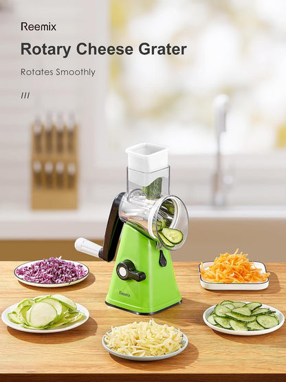 Rotary Cheese Grater with Handle, Vegetable Cheese Grater