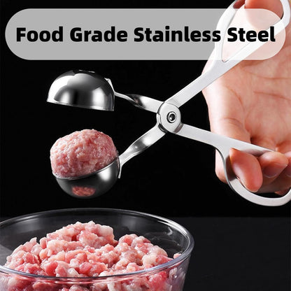 Meatball Maker, Non Stick Meat Melon Baller Maker Stainless Steel Dough Meatball Scoop Ball Maker Small with Anti Slip Handles for Cake Pops, Melon Baller Scoop
