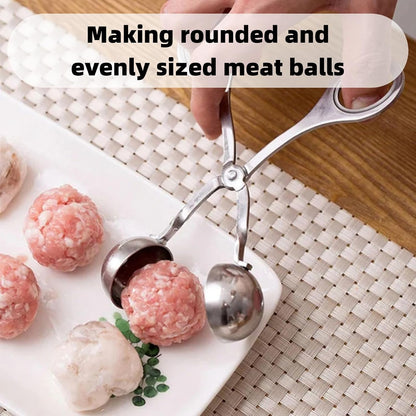 Meatball Maker, Non Stick Meat Melon Baller Maker Stainless Steel Dough Meatball Scoop Ball Maker Small with Anti Slip Handles for Cake Pops, Melon Baller Scoop