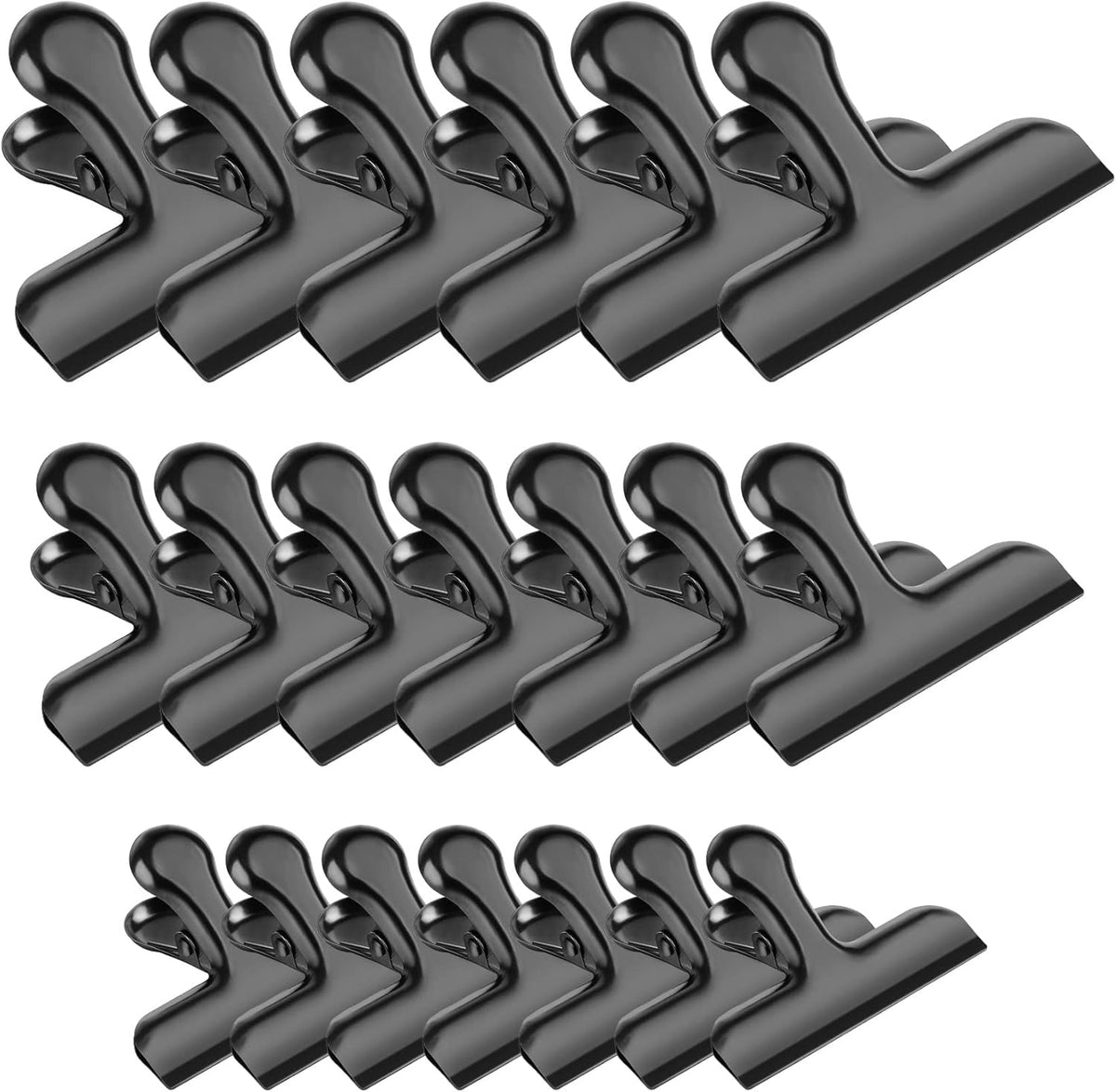 8 Pack Chip Clips, Black Bag Clips for Home Pantry Use | Food Bag Clips for Food and Other Packages, Clothes Pins Chips, Snack, Kitchen, Refrigerator, Garden, Sewing, Fabric