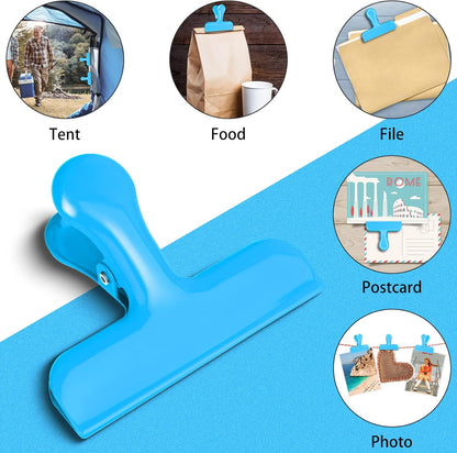 8 Pack Chip Clips, Black Bag Clips for Home Pantry Use | Food Bag Clips for Food and Other Packages, Clothes Pins Chips, Snack, Kitchen, Refrigerator, Garden, Sewing, Fabric