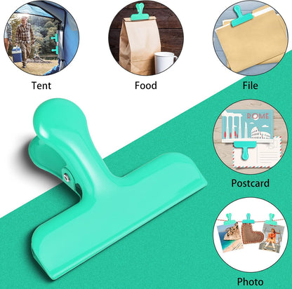 8 Pack Chip Clips, Black Bag Clips for Home Pantry Use | Food Bag Clips for Food and Other Packages, Clothes Pins Chips, Snack, Kitchen, Refrigerator, Garden, Sewing, Fabric