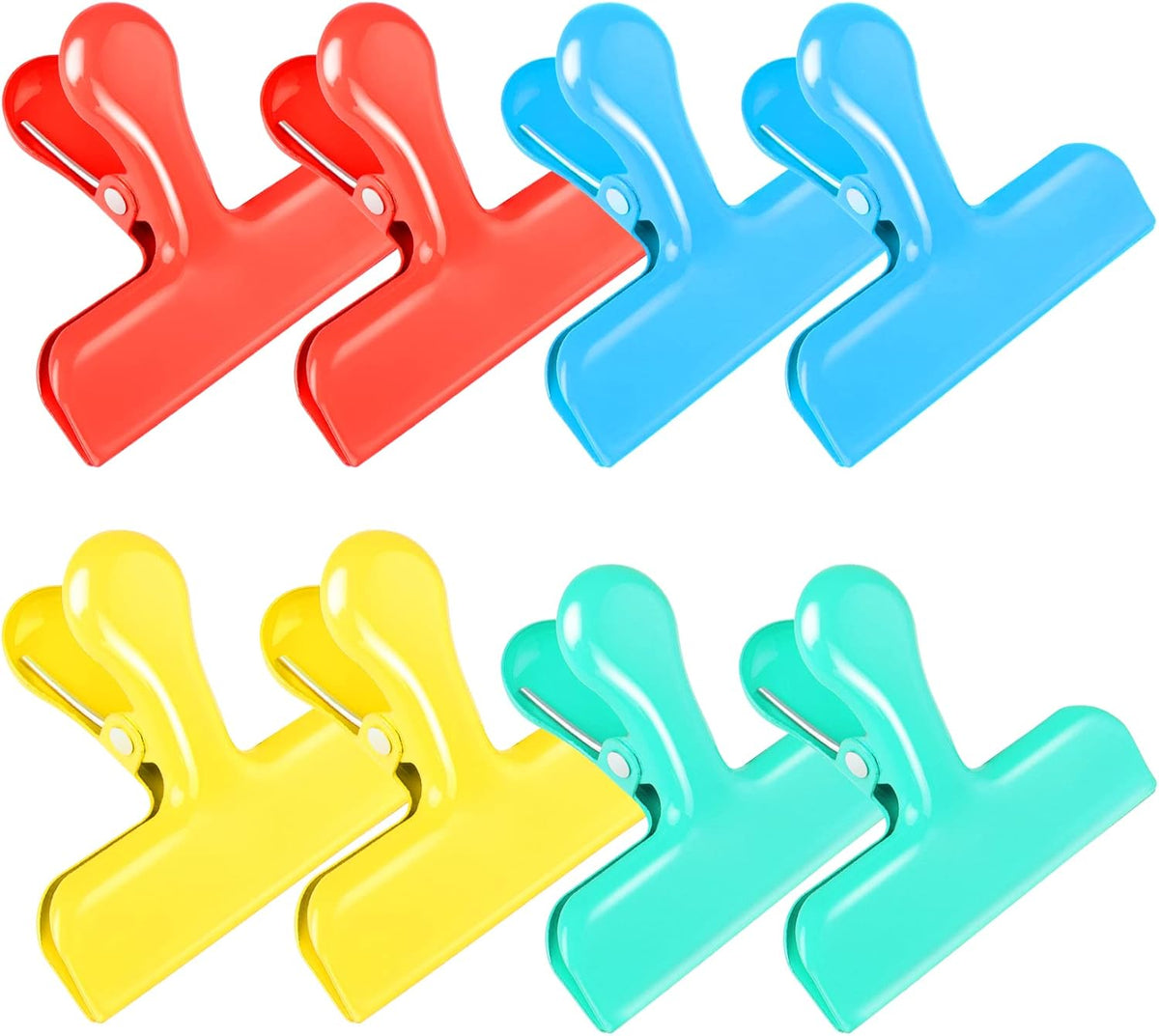8 Pack Chip Clips, Black Bag Clips for Home Pantry Use | Food Bag Clips for Food and Other Packages, Clothes Pins Chips, Snack, Kitchen, Refrigerator, Garden, Sewing, Fabric