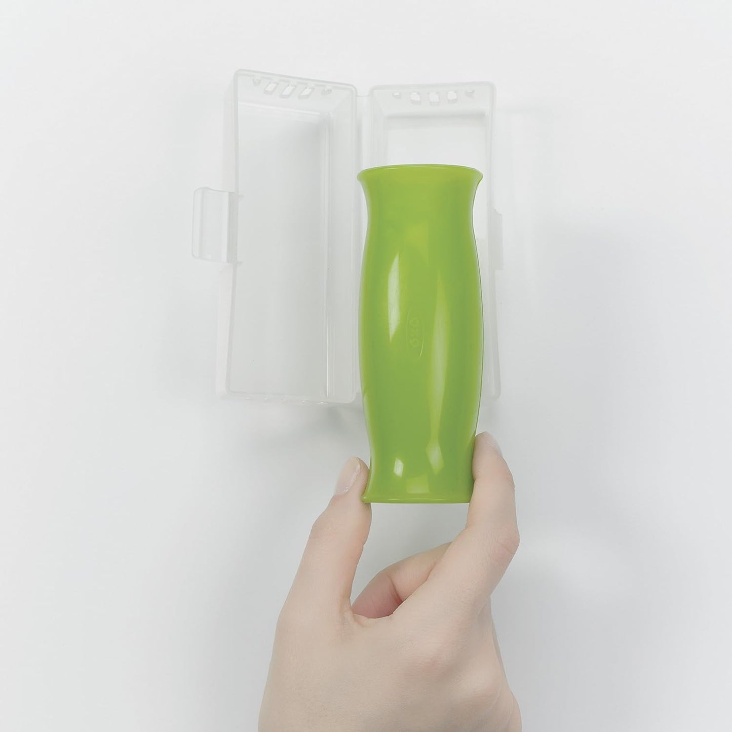 Good Grips Silicone Garlic Peeler with Stay-Clean Storage Case,Clear,1EA