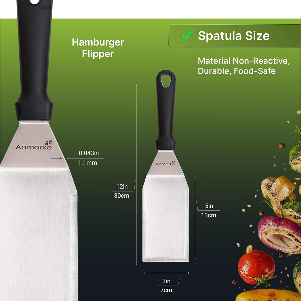 Metal Spatula Stainless Steel and Scraper - Professional Chef Griddle Spatulas Set of 3 - Heavy Duty Accessories Great for Cast Iron BBQ Flat Top Grill Skillet Pan - Commercial Grade