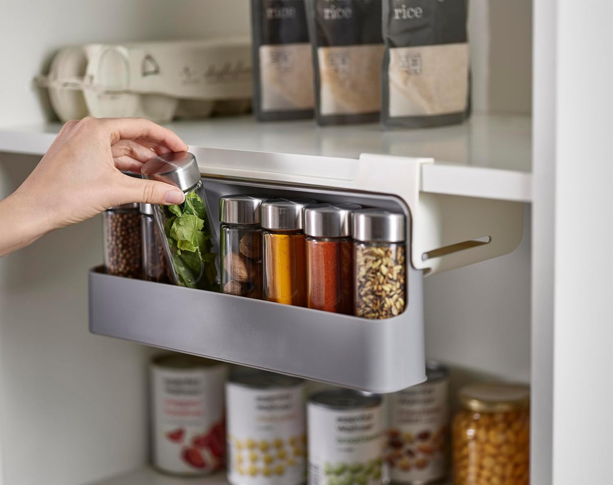 Under-Shelf Cabinet Spice Rack Organizer | Space-saving