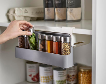Under-Shelf Cabinet Spice Rack Organizer | Space-saving